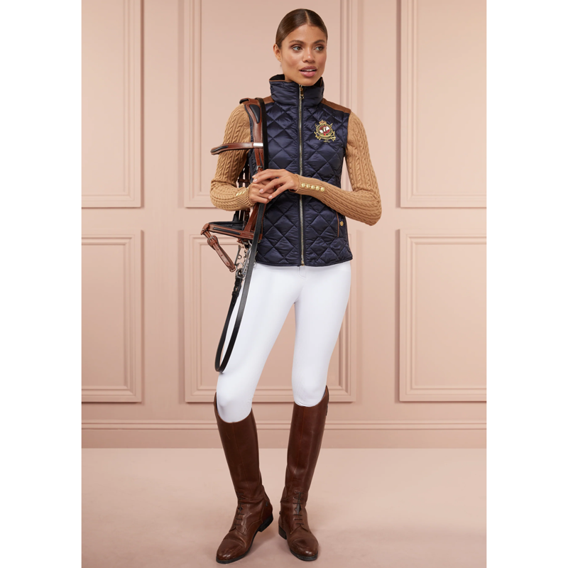 Holland Cooper Diamond Quilted Classic Gilet - Ink Navy-3