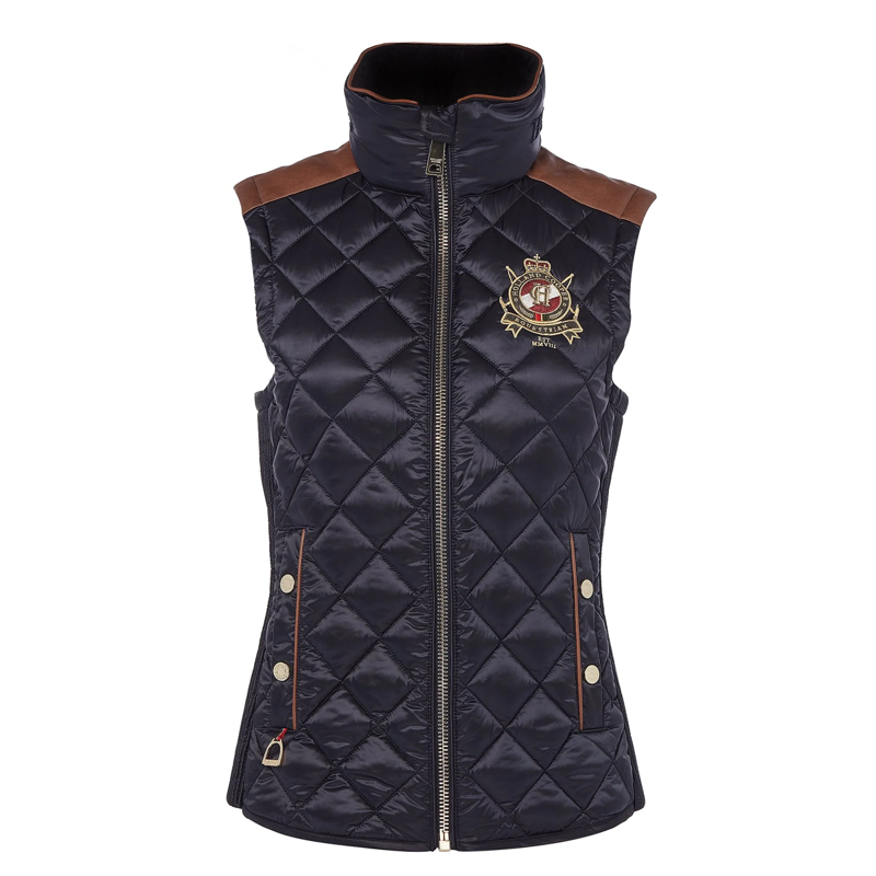 Holland Cooper Diamond Quilted Classic Gilet - Ink Navy-5