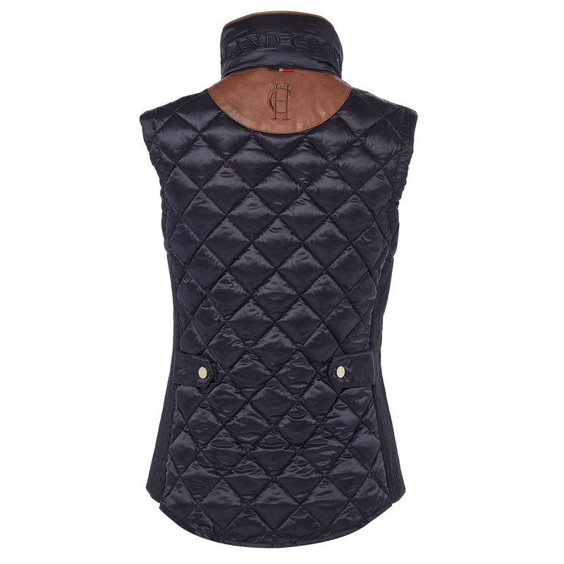 Holland Cooper Diamond Quilted Classic Gilet - Ink Navy-7