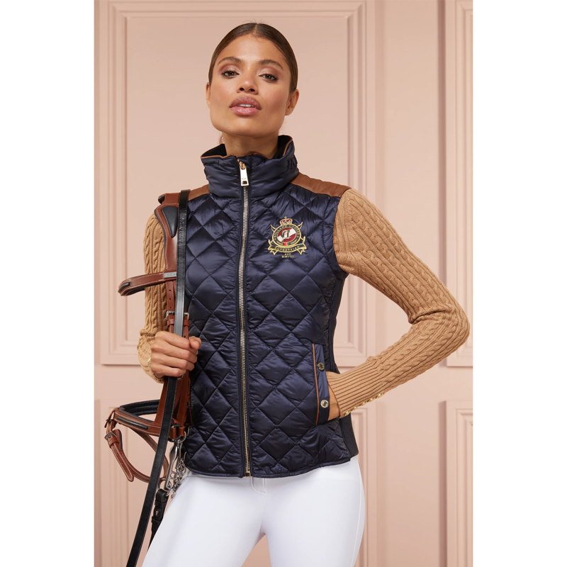 Holland Cooper Diamond Quilted Classic Gilet - Ink Navy-1