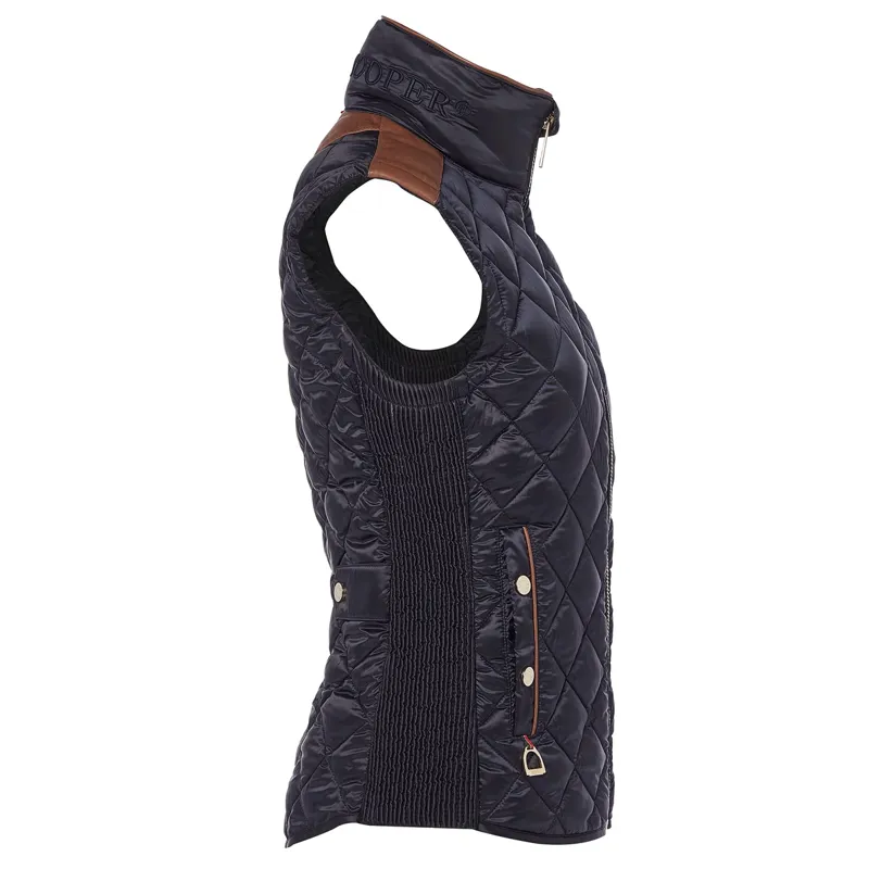 Holland Cooper Diamond Quilted Classic Gilet - Ink Navy-6