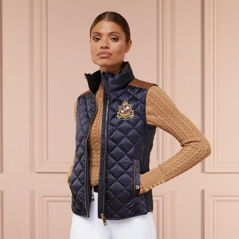 Holland Cooper Diamond Quilted Classic Gilet - Ink Navy