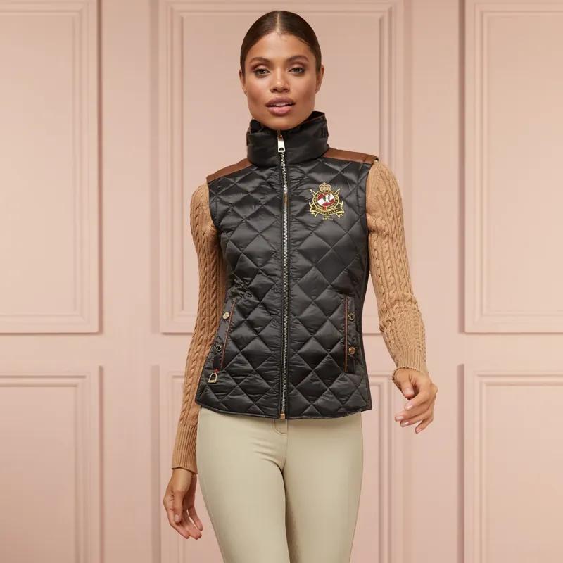 Holland Cooper Diamond Quilted Classic Gilet - Khaki