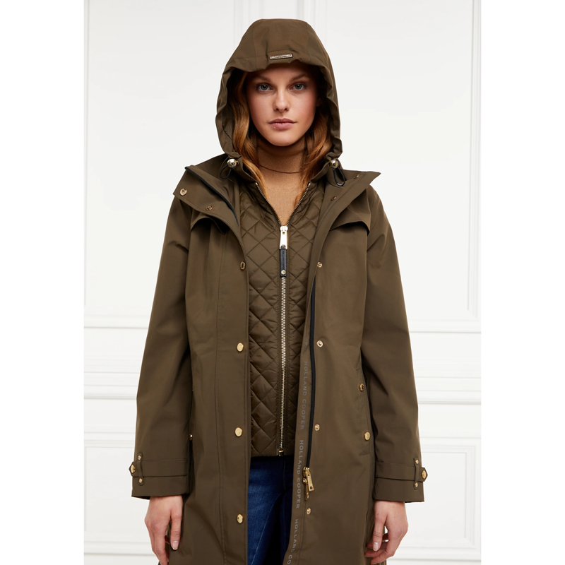 Holland Cooper Folgate Rain Coat - Soft Khaki-6
