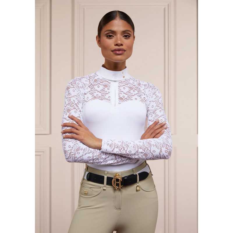 Holland Cooper Newbury Long Sleeve Base Layer - White-2