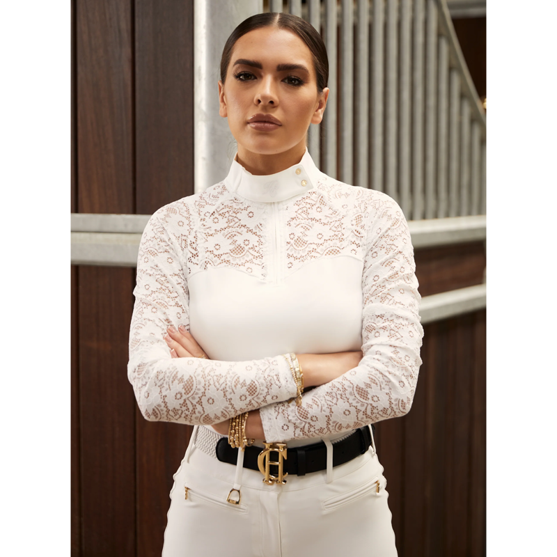 Holland Cooper Newbury Long Sleeve Base Layer - White-4