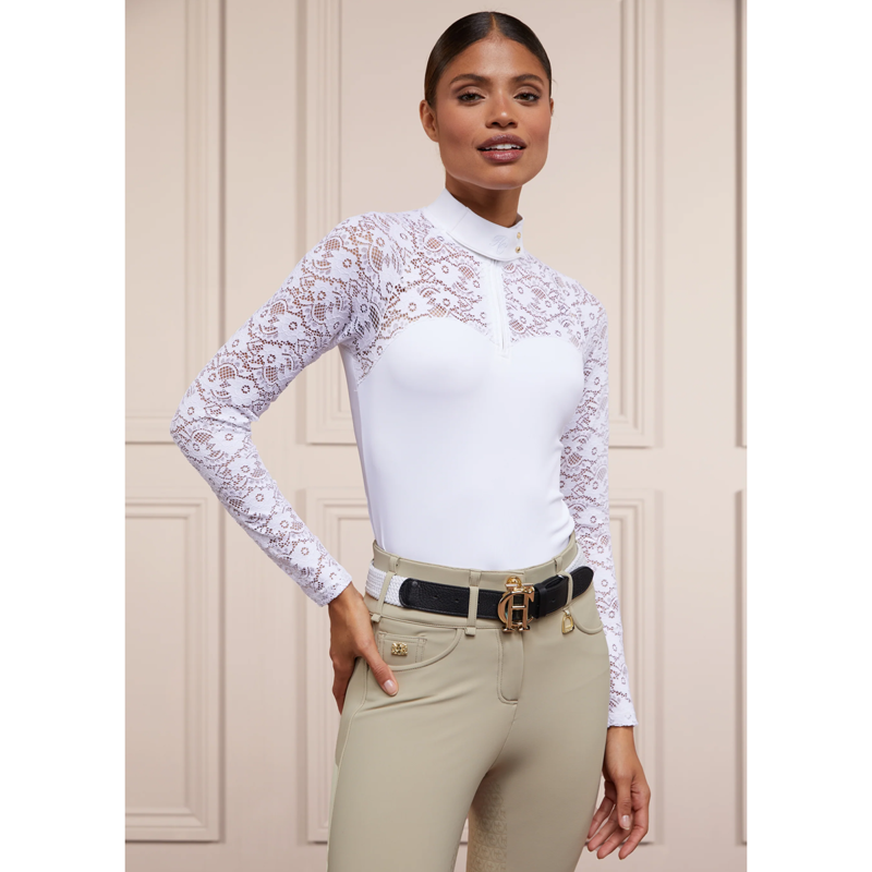 Holland Cooper Newbury Long Sleeve Base Layer - White-1