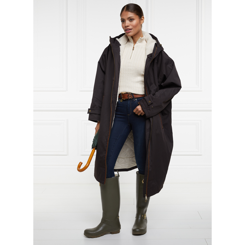 Holland Cooper One-Size Waterproof Coat - Chocolate-1