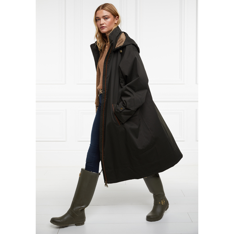 Holland Cooper One-Size Waterproof Coat - Khaki-1