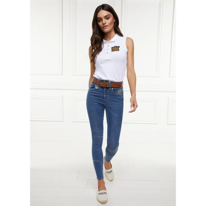 Holland Cooper Sleeveless Polo - White-3