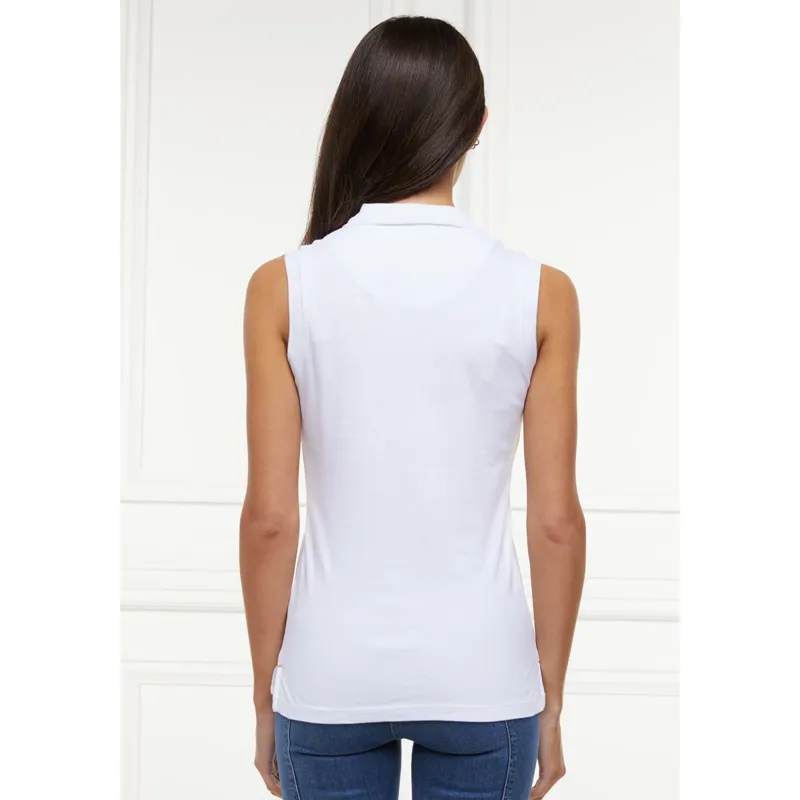 Holland Cooper Sleeveless Polo - White-2