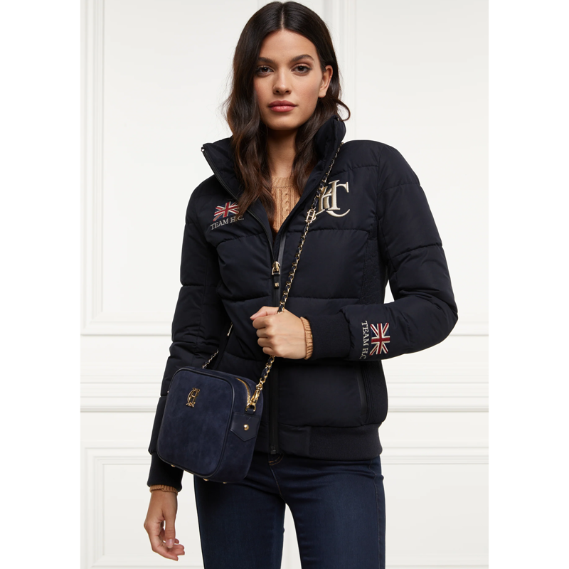 Holland Cooper Soho Camera Bag - Ink Navy Suede-5