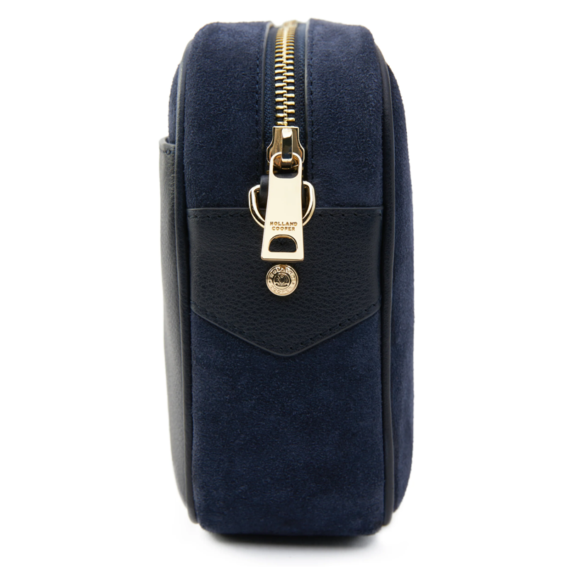 Holland Cooper Soho Camera Bag - Ink Navy Suede-2