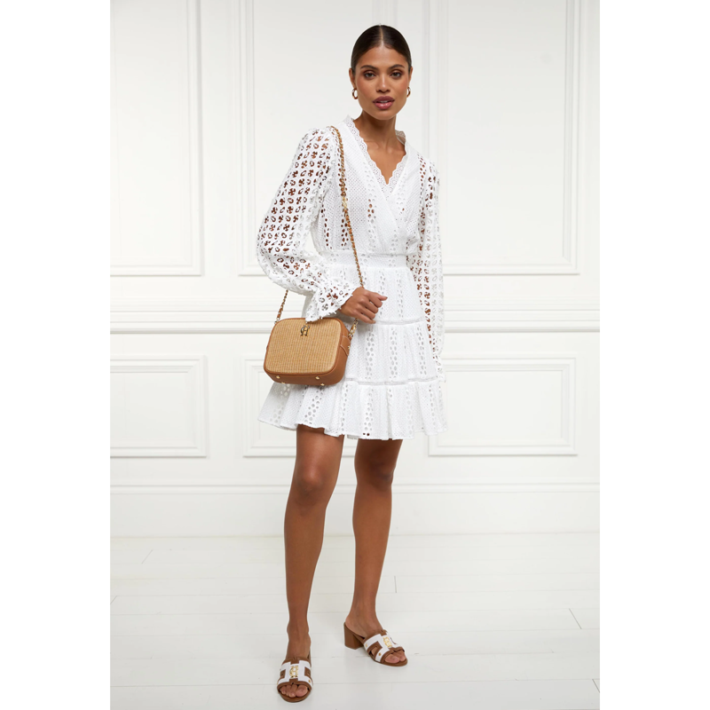 Holland Cooper Soho Camera Bag - Tan Raffia-6