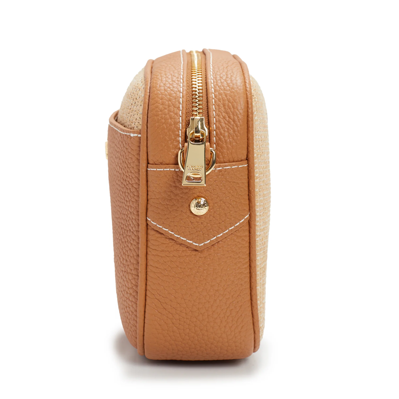 Holland Cooper Soho Camera Bag - Tan Raffia-3