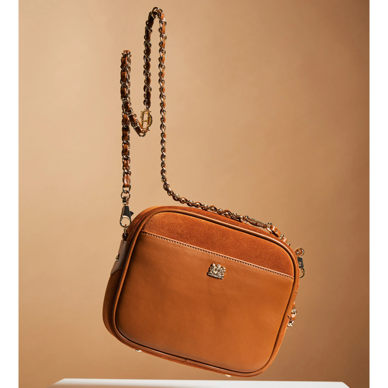 Holland Cooper Soho Camera Bag - Tan Suede-3