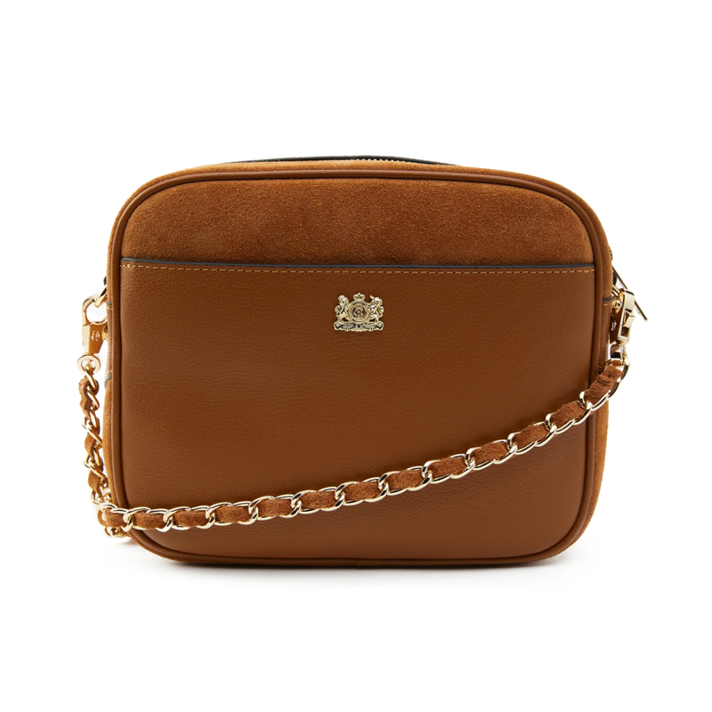 Holland Cooper Soho Camera Bag - Tan Suede-1