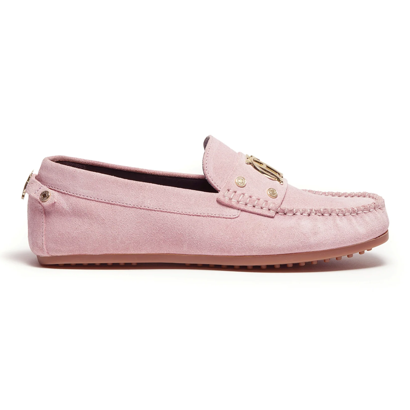 Holland Cooper The Driving Loafer - Soft Pink Suede-2