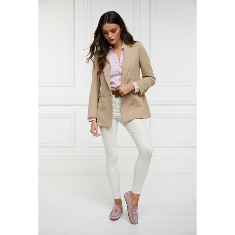 Holland Cooper The Driving Loafer - Soft Pink Suede-6