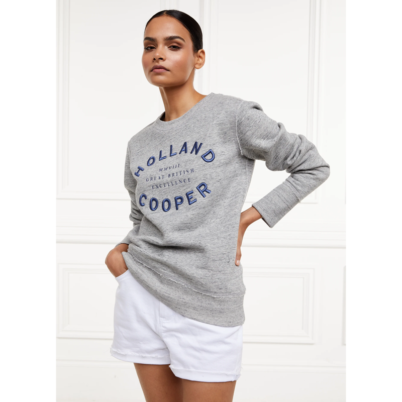 Holland Cooper Varsity Crew - Grit Marl-1