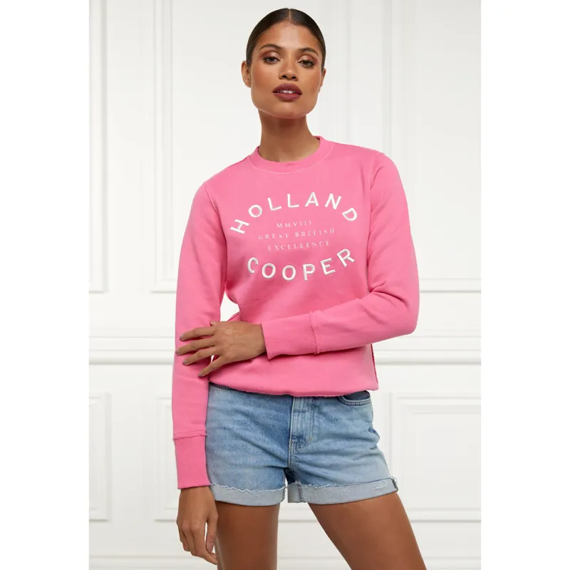 Holland Cooper Varsity Crew - Peony Pink