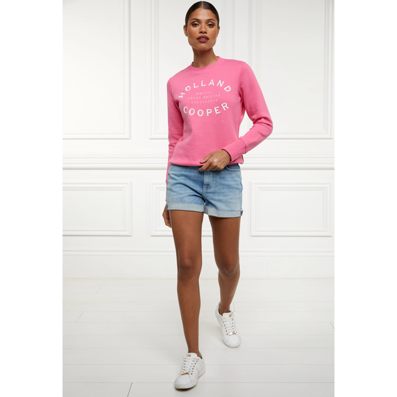 Holland Cooper Varsity Crew - Peony Pink-2