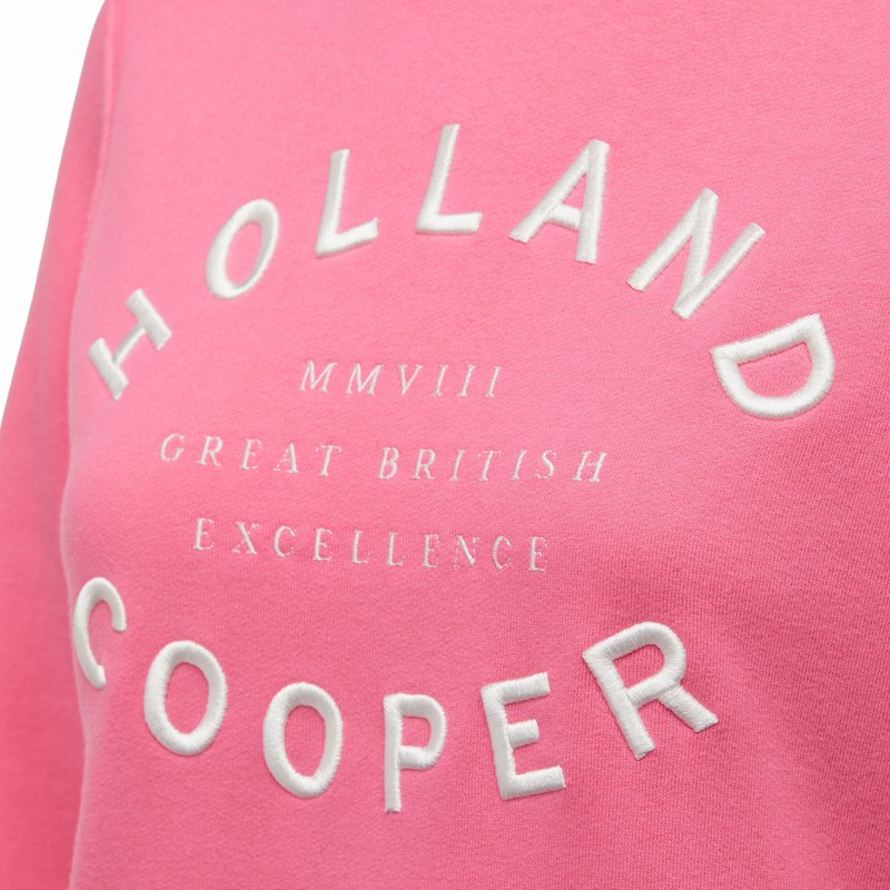Holland Cooper Varsity Crew - Peony Pink-4