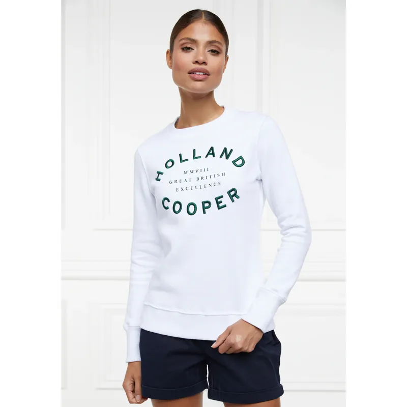 Holland Cooper Varsity Crew - White