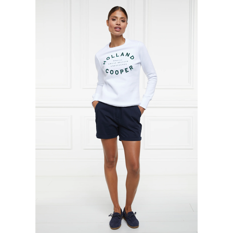 Holland Cooper Varsity Crew - White-3