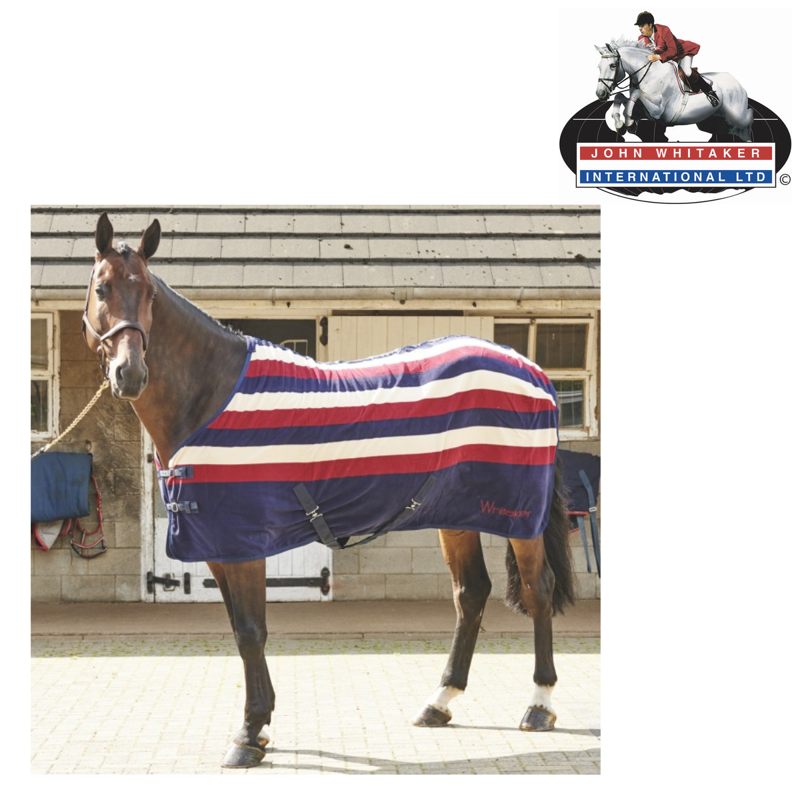 JW Holywell V2 Striped Fleece Rug R17766NBB - Navy/Burgundy/beige 