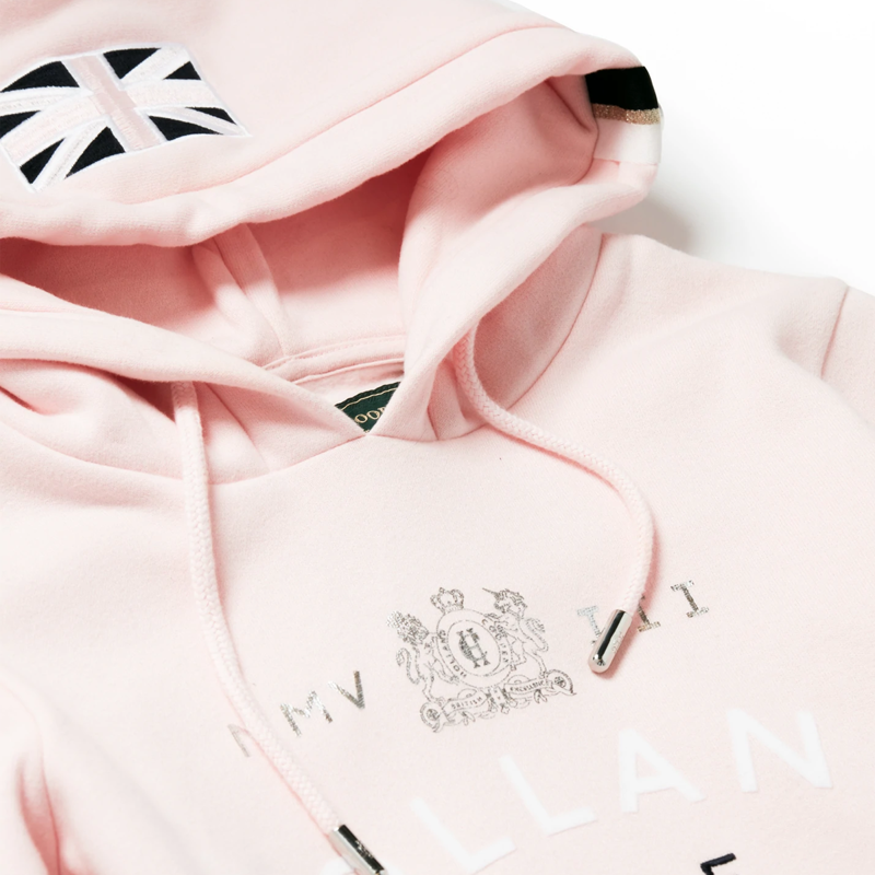 Holland Cooper GBE Flock Logo Hoodie - Blush Marl-3