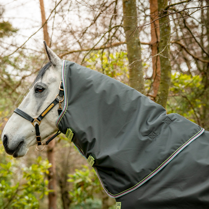 Horseware Amigo Hero Ripstop Plus 100g Turnout Rug - Shadow/Lime/Navy-6