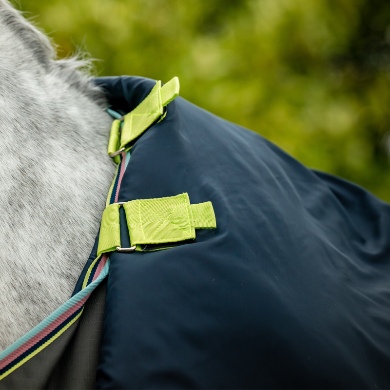 Horseware Amigo Hero Ripstop Plus 100g Turnout Rug - Shadow/Lime/Navy-4