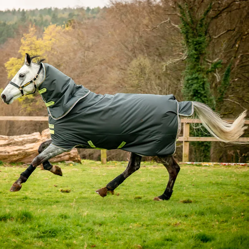 Horseware Amigo Hero Ripstop Plus 100g Turnout Rug - Shadow/Lime/Navy