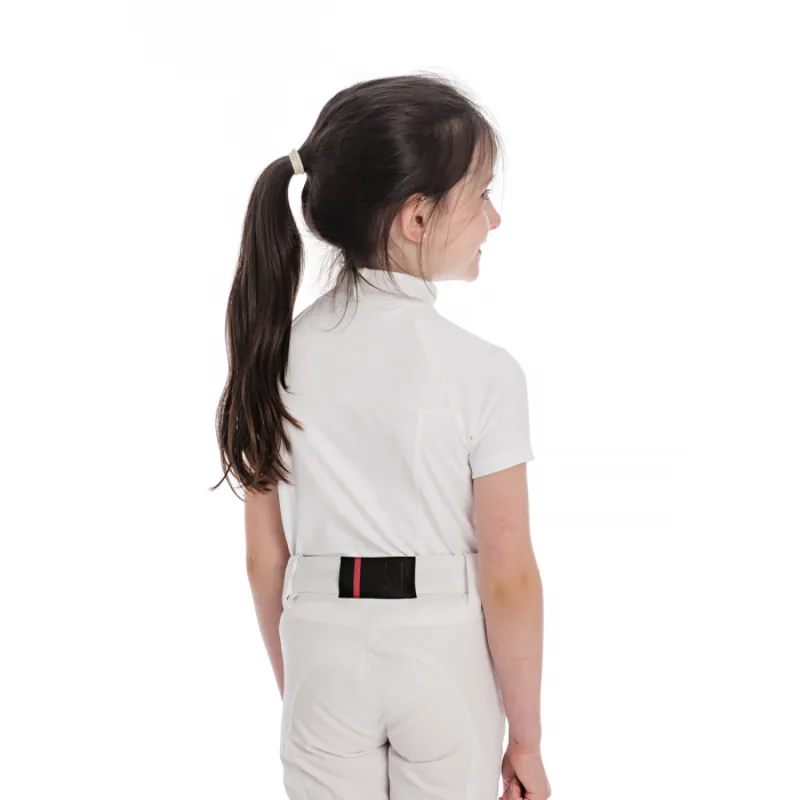 Horseware Kids Sara Short Sleeve Competition Shirt - White-2
