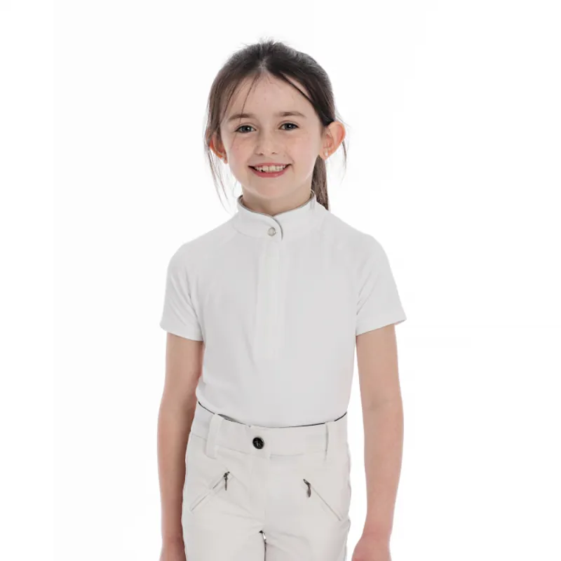 Horseware Kids Sara Short Sleeve Competition Shirt - White-1