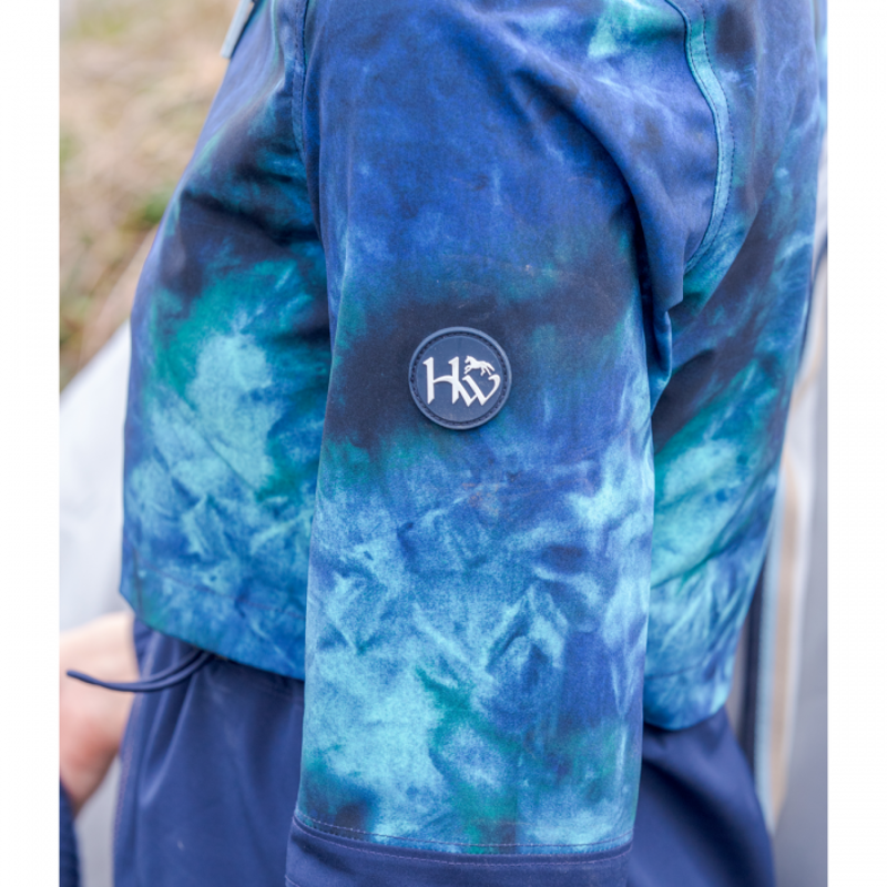 Horseware Carrie Ladies Riding Jacket - Green/Navy Tie Dye-3