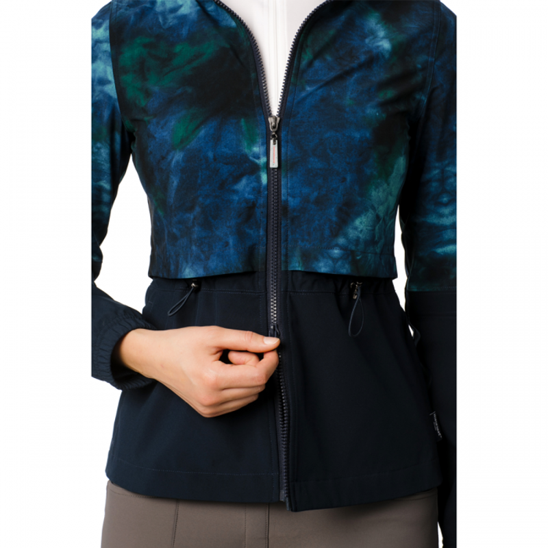 Horseware Carrie Ladies Riding Jacket - Green/Navy Tie Dye-4