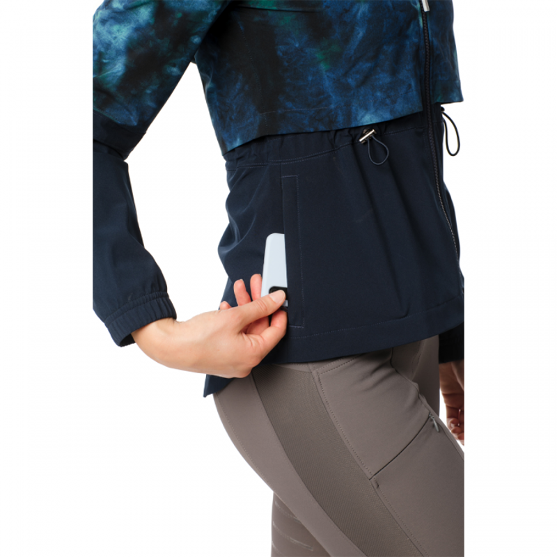 Horseware Carrie Ladies Riding Jacket - Green/Navy Tie Dye-5