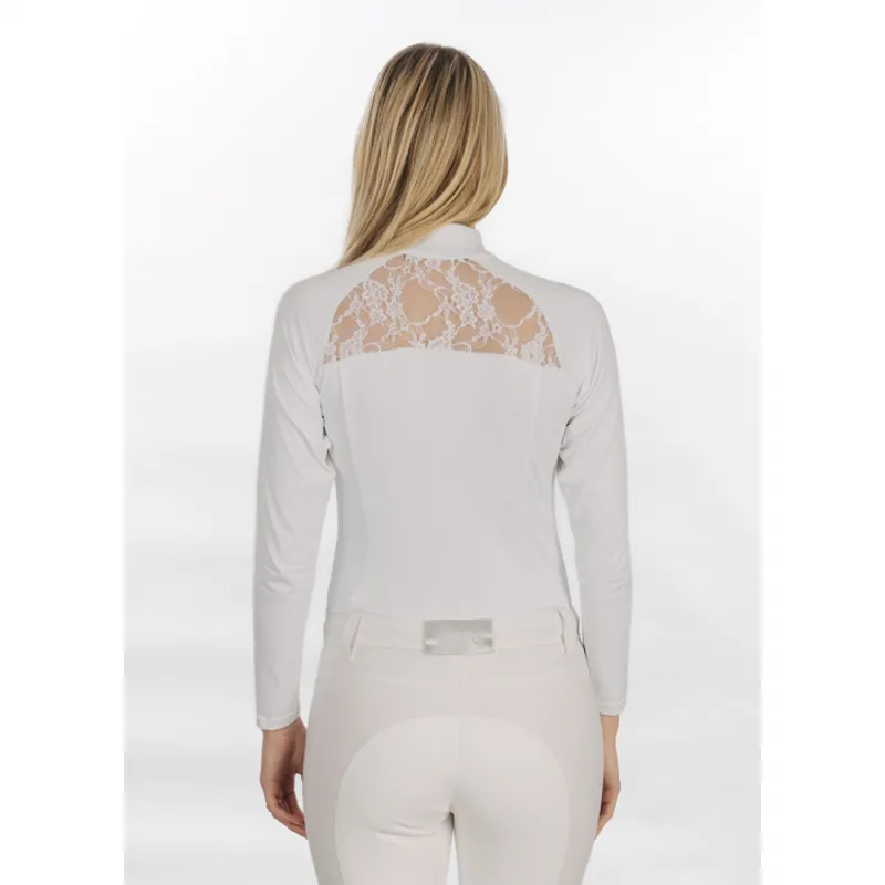 Horseware Sara Long Sleeve Ladies Competition Shirt - White-1