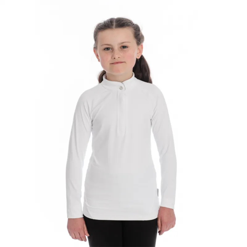 Horseware Kids Sara Competition Long Sleeve Shirt - White-1