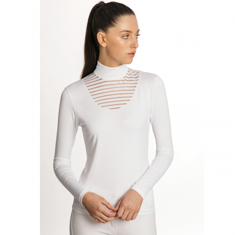 Horseware New Lisa Technical Long Sleeve Competition Shirt - White-1