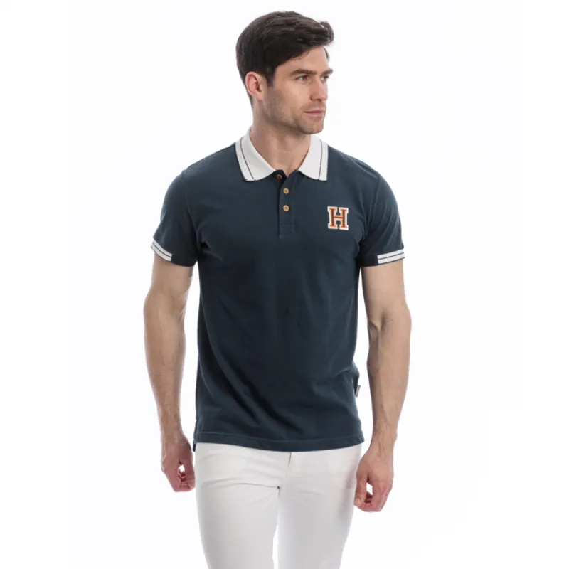 Horseware Unisex Pique Polo Shirt - Navy-3