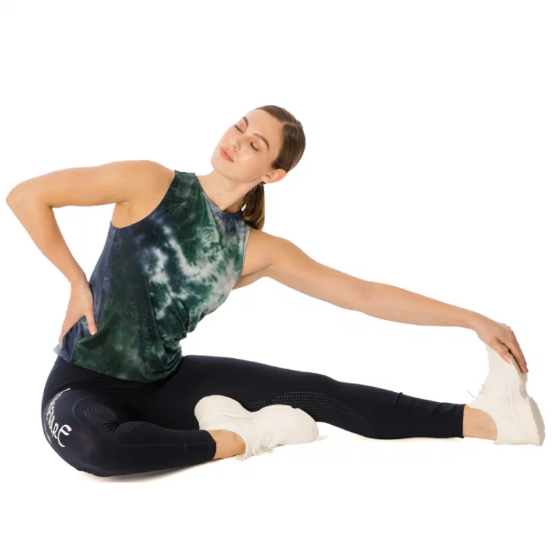 Horseware New Training Tank Top - Green/Navy Tie Dye-3