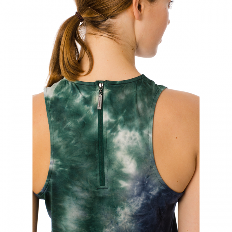 Horseware New Training Tank Top - Green/Navy Tie Dye-2