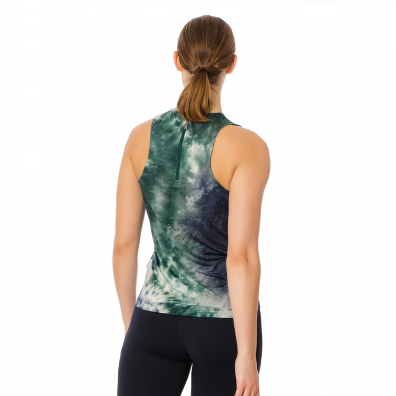 Horseware New Training Tank Top - Green/Navy Tie Dye-1