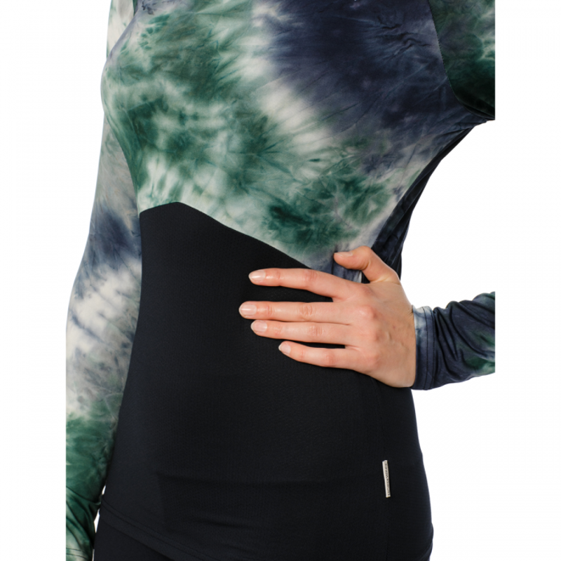 Horseware Jade Crewneck Technical Base Layer - Green/Navy Tie Dye-2