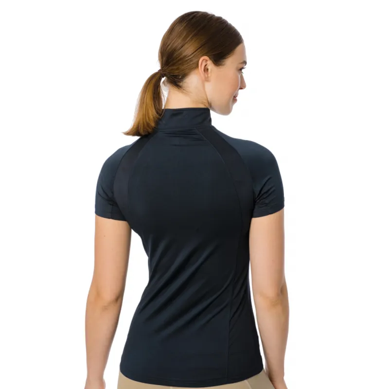 Horseware Aveen Half Zip Technical Short Sleeve Top - Navy-2