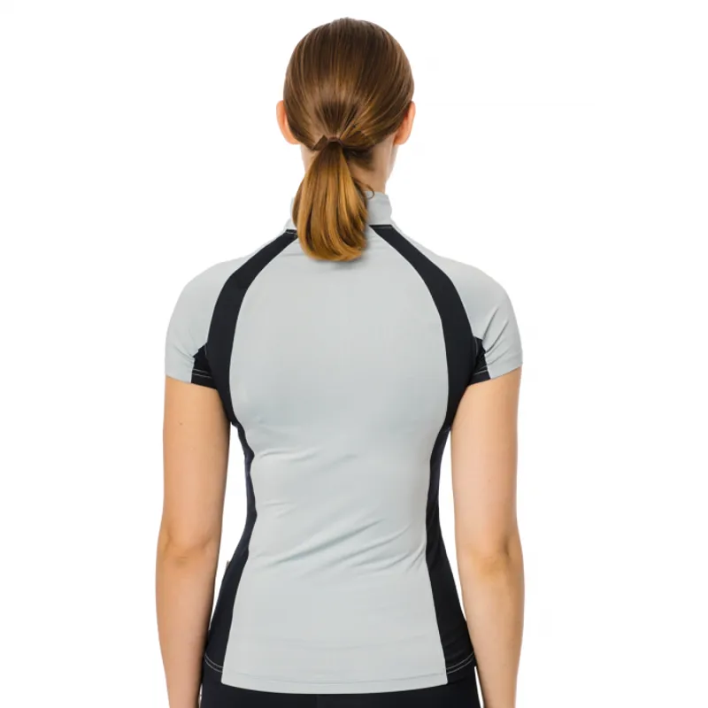 Horseware Aveen Half Zip Technical Short Sleeve Top - Blue-1