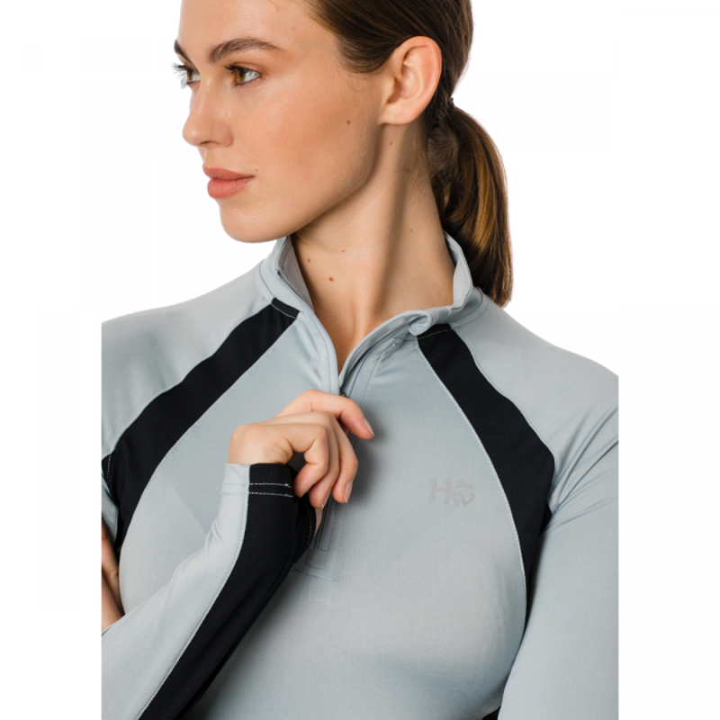 Horseware Aveen Half Zip Technical Long Sleeve Top - Blue-4